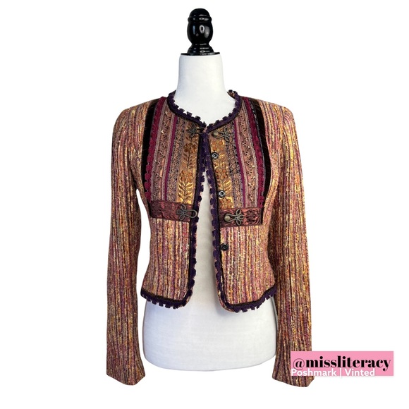 Cynthia Steffe Women’s Multicolour Tweed Metallic Structured Tailored Blazer [4] - Picture 12 of 14